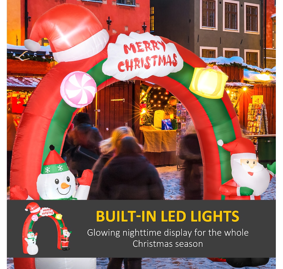 Image 994431_ALTMORE3.jpg, Product 994-431 / Price $139.99, HOMCOM 9ft Giant Christmas Inflatables Archway with Santa for Yard from HOMCOM on TSC.ca's Home & Garden department
