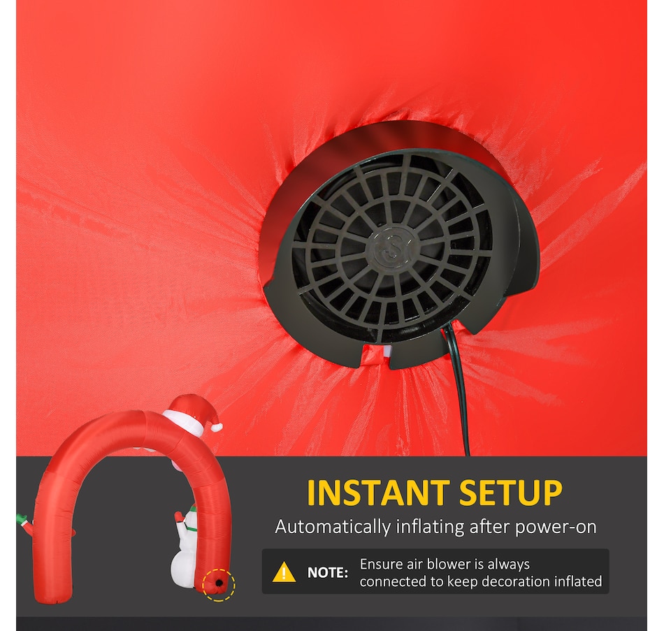 Image 994431_ALTMORE5.jpg, Product 994-431 / Price $139.99, HOMCOM 9ft Giant Christmas Inflatables Archway with Santa for Yard from HOMCOM on TSC.ca's Home & Garden department