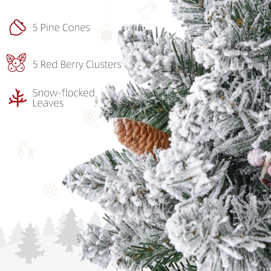 Image 994442_ALTMORE5.jpg, Product 994-442 / Price $49.99, HOMCOM 24" Pre-Lit Christmas Wreath with Pine Cones and Berries Green from HOMCOM on TSC.ca's Home & Garden department