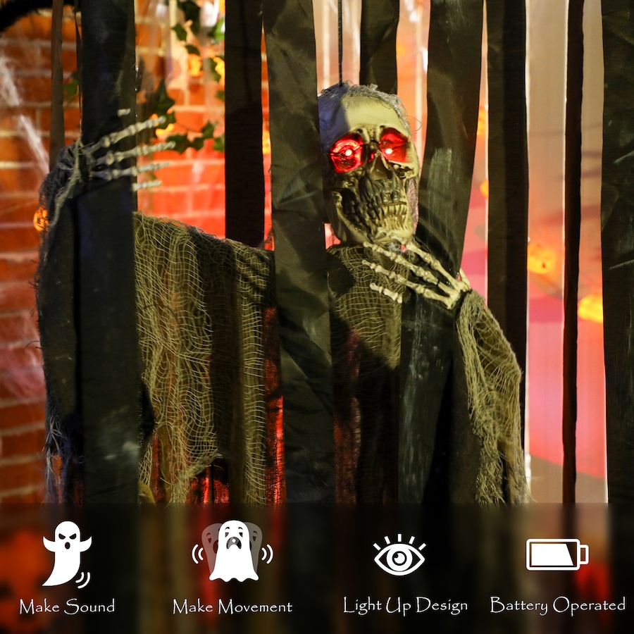 Image 994450_ALTMORE15.jpg, Product 994-450 / Price $89.99, Outsunny Animated Halloween Decoration, Animatronics Skeleton Reaper from Outsunny on TSC.ca's Home & Garden department