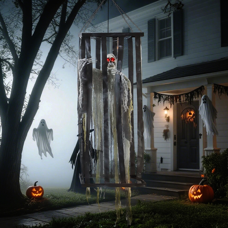 Image 994450_ALTMORE16.jpg, Product 994-450 / Price $89.99, Outsunny Animated Halloween Decoration, Animatronics Skeleton Reaper from Outsunny on TSC.ca's Home & Garden department