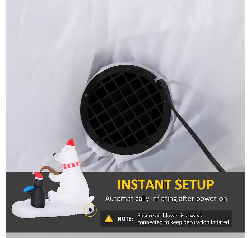Image 994461_ALTMORE3.jpg, Product 994-461 / Price $74.99, Outsunny 6' Inflatable Christmas Polar Bear & Penguin Fishing on Board LED from Outsunny on TSC.ca's Home & Garden department