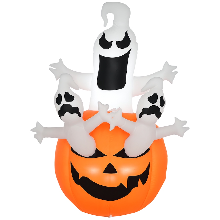 Image 994476.png, Product 994-476 / Price $54.99, HOMCOM 6FT Halloween Inflatable Pumpkin Jack-O-Lantern Ghosts for Garden from HOMCOM on TSC.ca's Home & Garden department