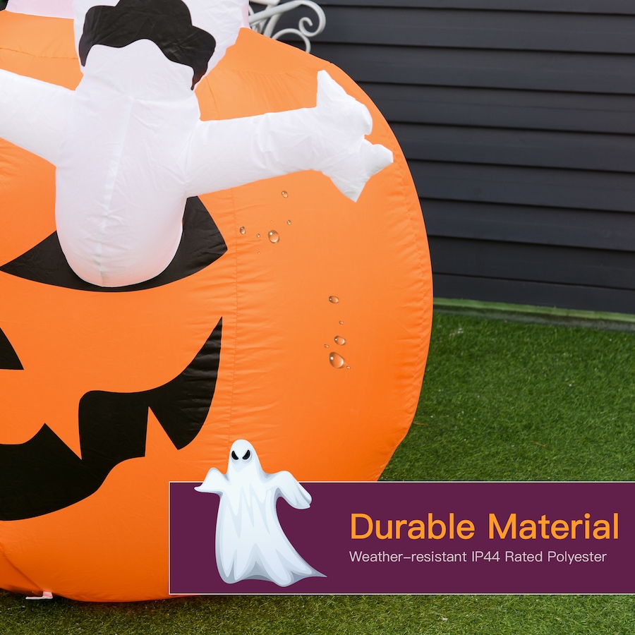 Image 994476_ALTMORE5.jpg, Product 994-476 / Price $54.99, HOMCOM 6FT Halloween Inflatable Pumpkin Jack-O-Lantern Ghosts for Garden from HOMCOM on TSC.ca's Home & Garden department