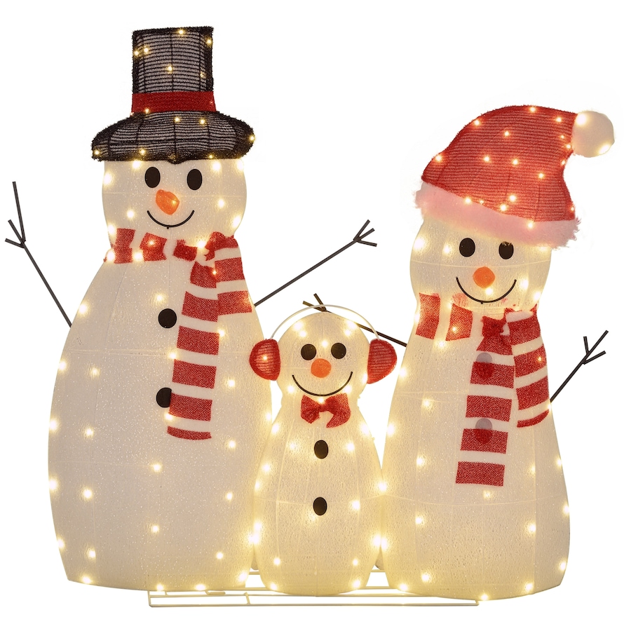 Image 994482.jpg, Product 994-482 / Price $99.99, Outsunny Light Up Christmas Snowman Family Set of 3 with LED Lights White from Outsunny on TSC.ca's Home & Garden department