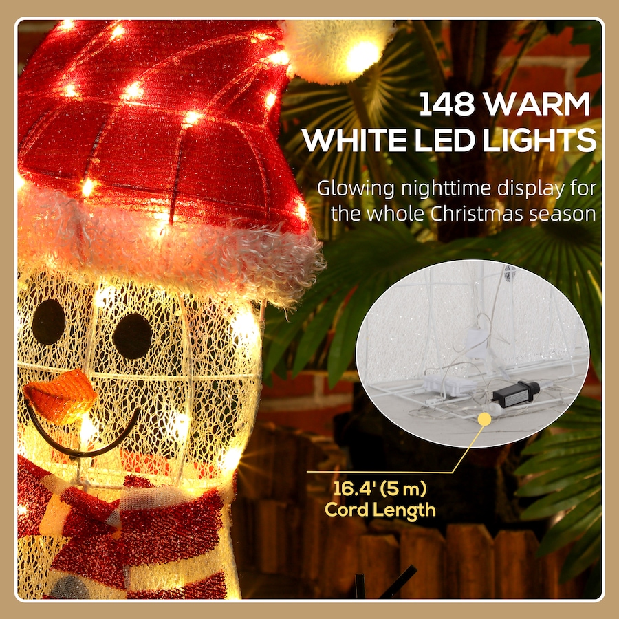Image 994482_ALTMORE4.jpg, Product 994-482 / Price $99.99, Outsunny Light Up Christmas Snowman Family Set of 3 with LED Lights White from Outsunny on TSC.ca's Home & Garden department