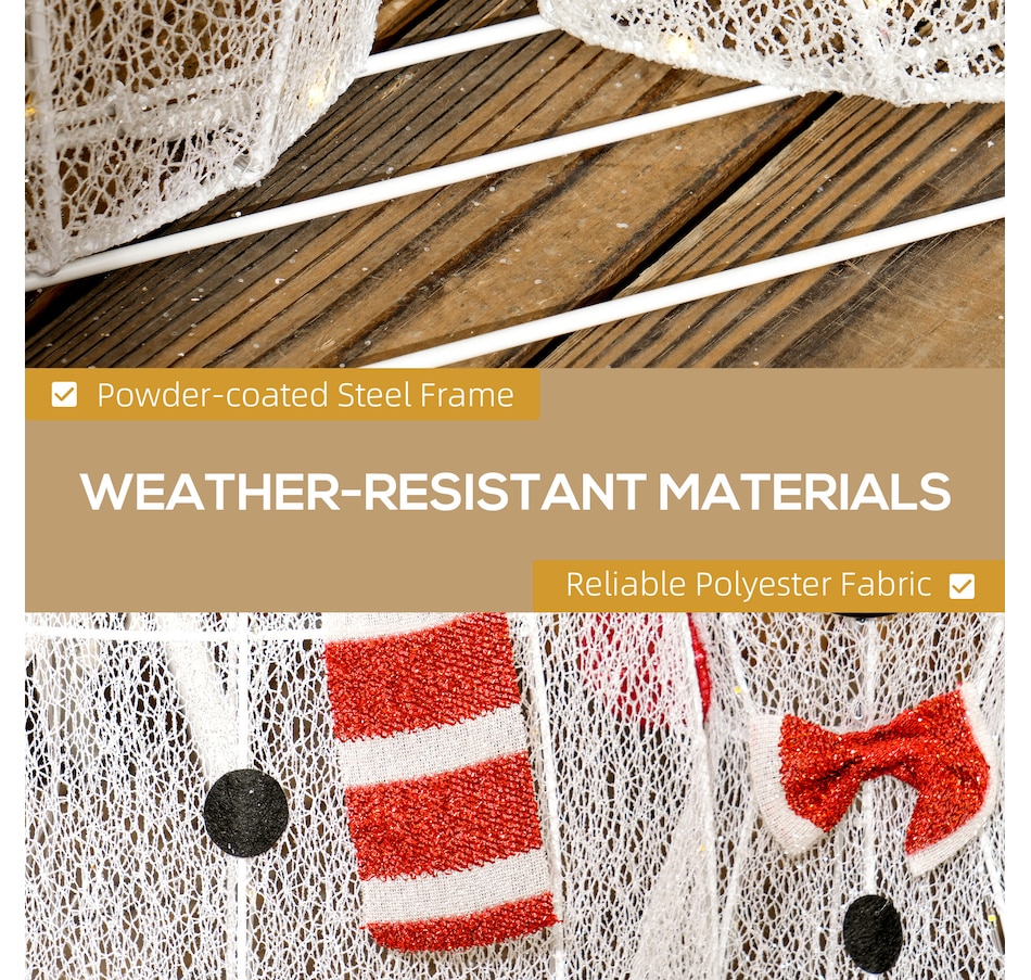 Image 994482_ALTMORE5.jpg, Product 994-482 / Price $99.99, Outsunny Light Up Christmas Snowman Family Set of 3 with LED Lights White from Outsunny on TSC.ca's Home & Garden department