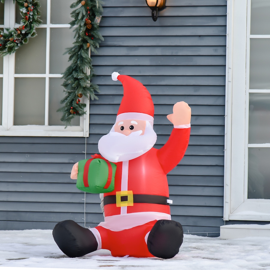 Image 994488_ALTMORE1.jpg, Product 994-488 / Price $44.99, HOMCOM 4ft Outdoor Christmas Lighted Inflatable Santa Claus w/ Gift Box from HOMCOM on TSC.ca's Home & Garden department