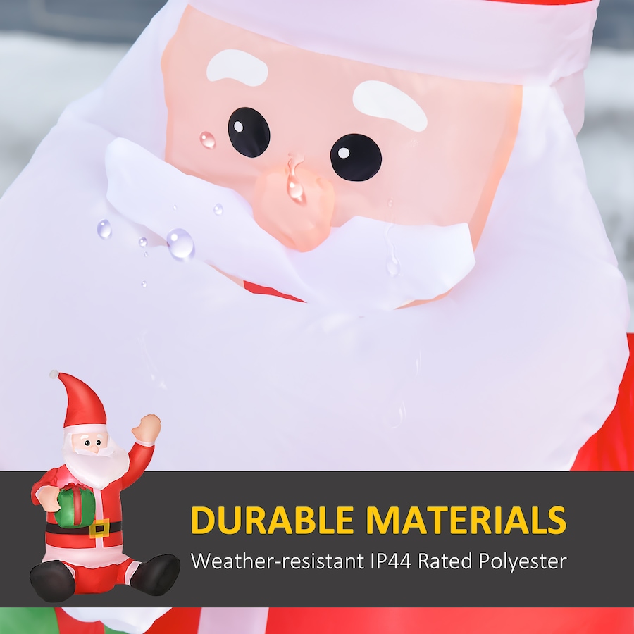 Image 994488_ALTMORE4.jpg, Product 994-488 / Price $44.99, HOMCOM 4ft Outdoor Christmas Lighted Inflatable Santa Claus w/ Gift Box from HOMCOM on TSC.ca's Home & Garden department