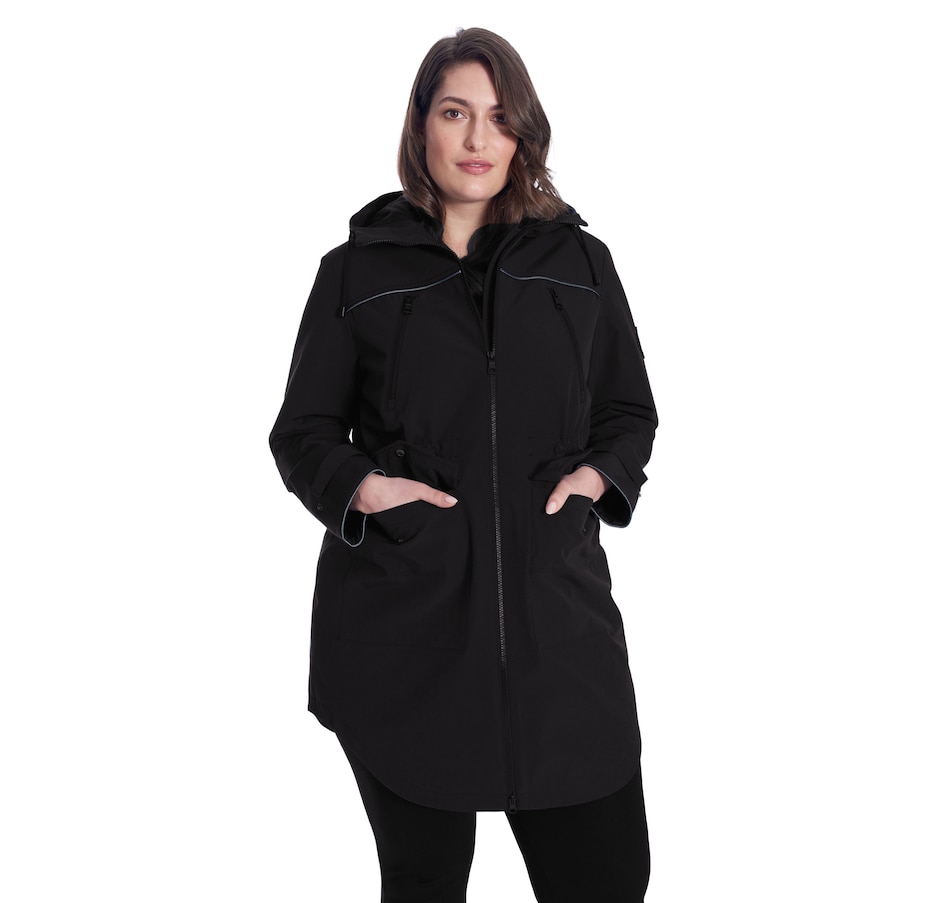 Image 994634_ALTMORE4.jpg, Product 994-634 / Price $122.50, KUSAWA PLUS SIZE | Women's Drawstring Raincoat from Alpine North on TSC.ca's Fashion department