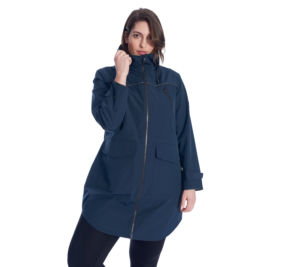 Image 994634_ST02.jpg, Product 994-634 / Price $122.50, KUSAWA PLUS SIZE | Women's Drawstring Raincoat from Alpine North on TSC.ca's Fashion department