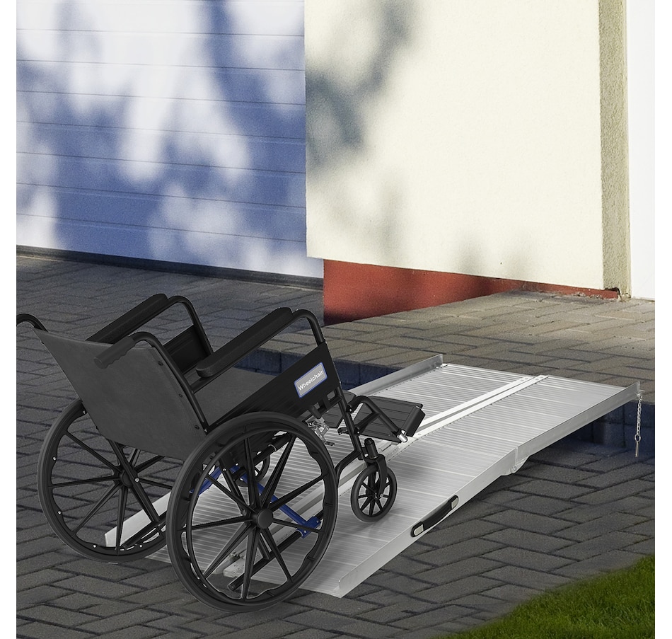 Image 994645_ALTMORE1.jpg, Product 994-645 / Price $224.99, HOMCOM Textured Aluminum Folding Wheelchair Ramp for Scooter Steps Stairs from HOMCOM on TSC.ca's department