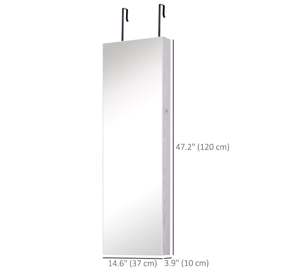 Image 994676_ALTMORE2.jpg, Product 994-676 / Price $136.99, HOMCOM Mirror Jewelry Cabinet Armoire with 6 LED Lights and 2 Keys from HOMCOM on TSC.ca's Beauty department