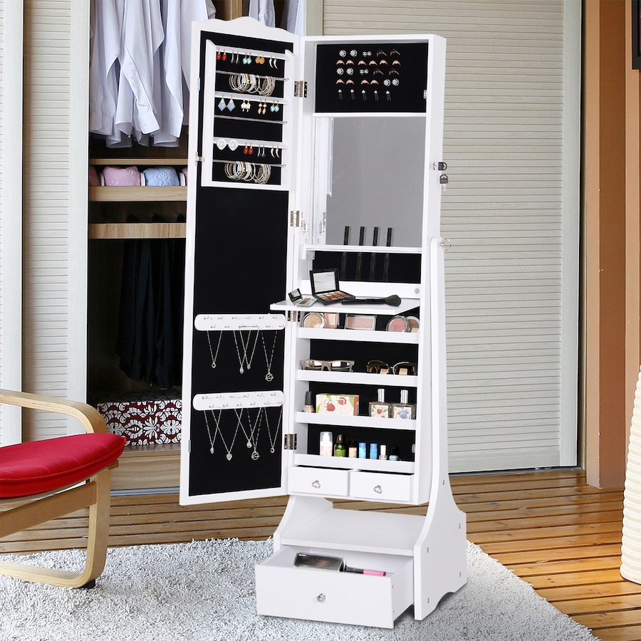 Image 994689_ALTMORE1.jpg, Product 994-689 / Price $179.99, LED Full Length Mirrored Jewelry Cabinet Adjustable Organizer from HOMCOM on TSC.ca's Beauty department