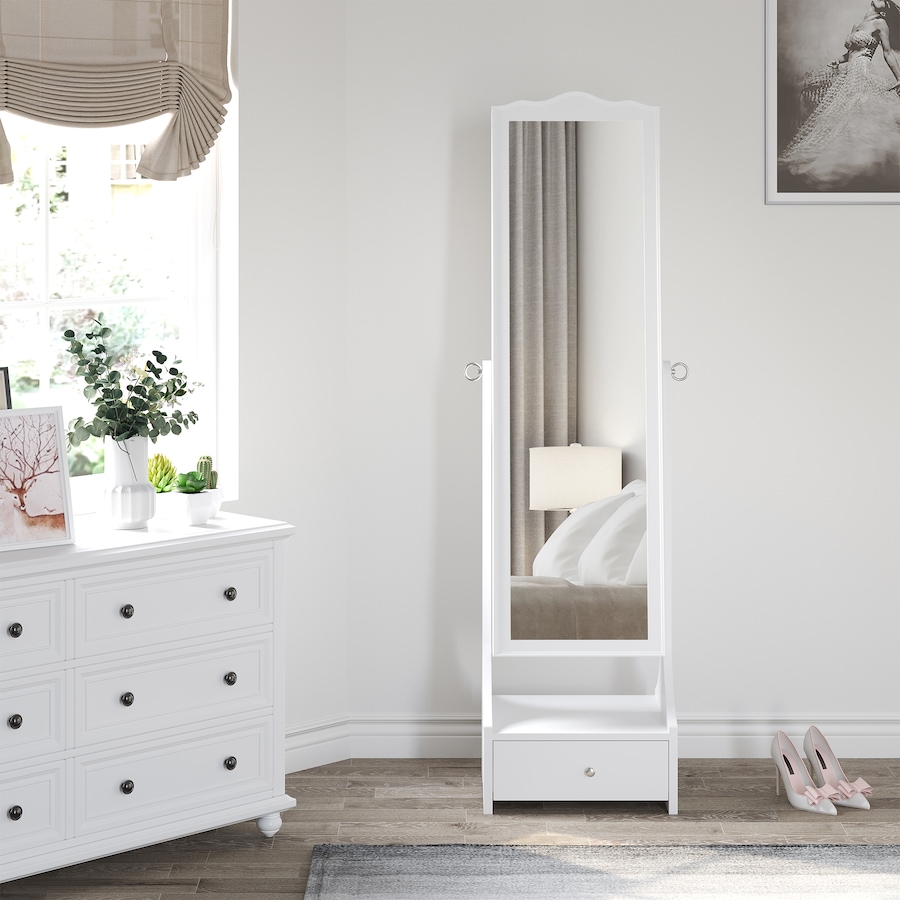 Image 994689_ALTMORE8.jpg, Product 994-689 / Price $179.99, LED Full Length Mirrored Jewelry Cabinet Adjustable Organizer from HOMCOM on TSC.ca's Beauty department