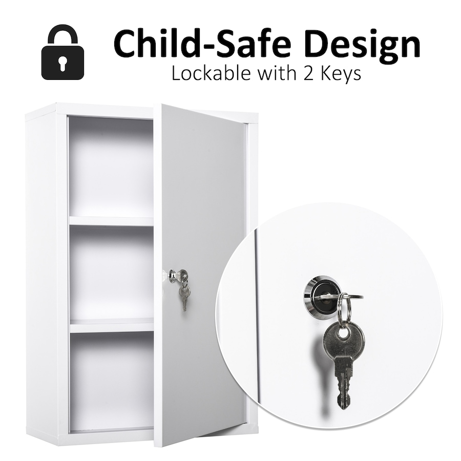 Image 994692_ALTMORE3.jpg, Product 994-692 / Price $84.99, kleankin Wall Mount Medicine Cabinet Lockable with 2 Keys for Bathroom from Kleankin on TSC.ca's Home & Garden department