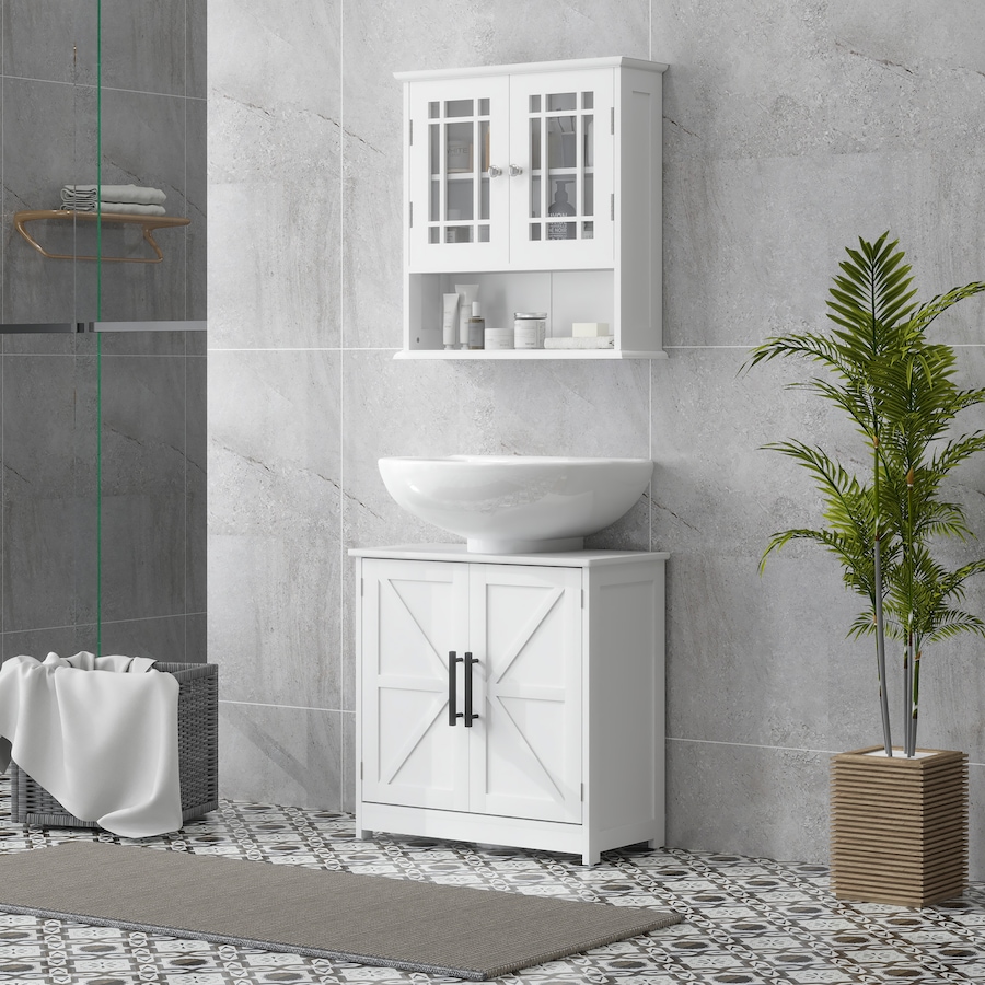 Image 994698_ALTMORE1.jpg, Product 994-698 / Price $92.14, HOMCOM Pedestal Sink Storage Cabinet, Bathroom Sink Cabinet, White from HOMCOM on TSC.ca's Home & Garden department