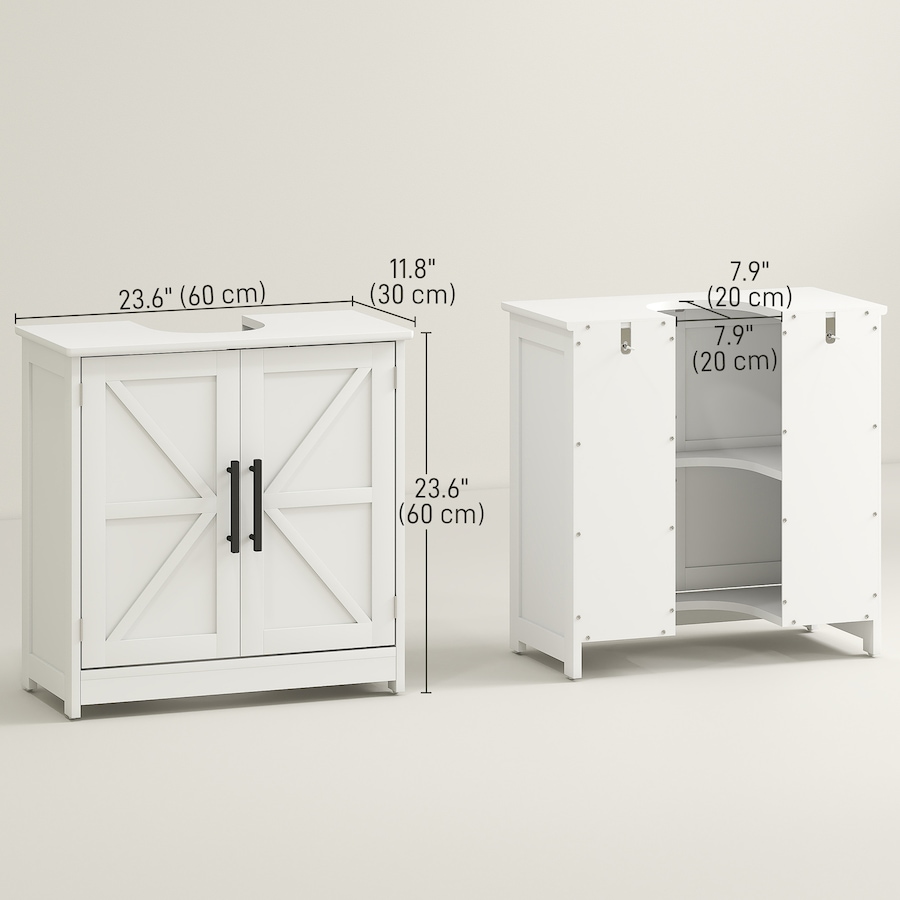 Image 994698_ALTMORE2.jpg, Product 994-698 / Price $92.14, HOMCOM Pedestal Sink Storage Cabinet, Bathroom Sink Cabinet, White from HOMCOM on TSC.ca's Home & Garden department