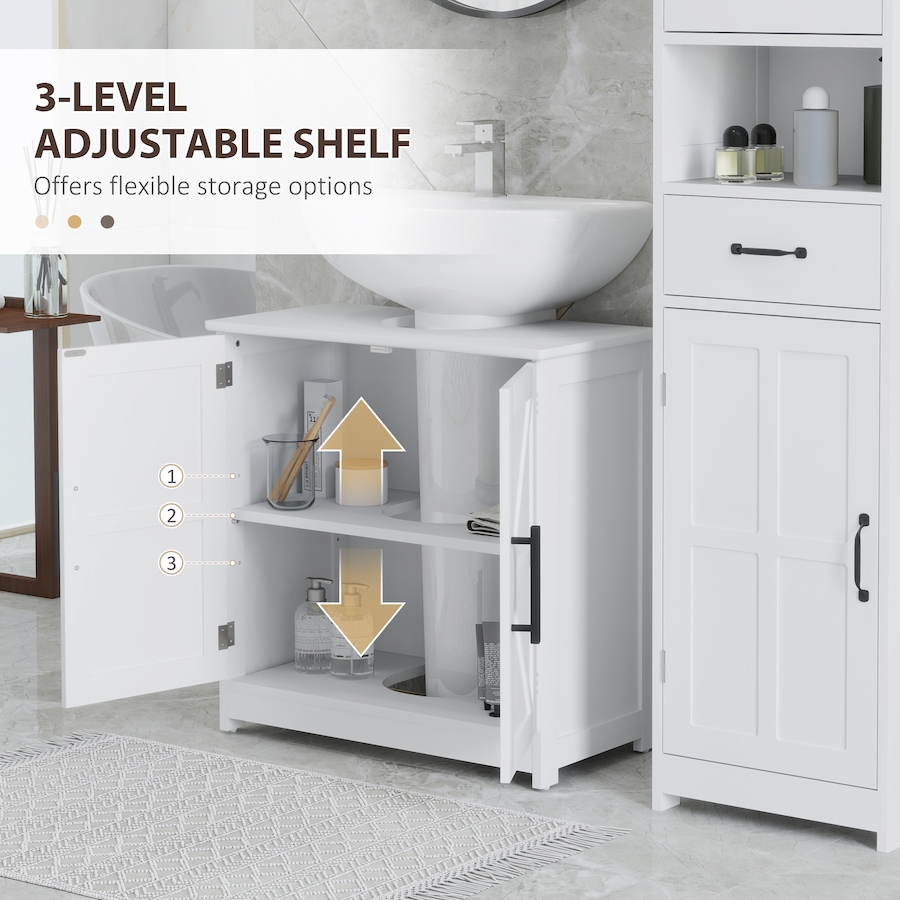 Image 994698_ALTMORE5.jpg, Product 994-698 / Price $92.14, HOMCOM Pedestal Sink Storage Cabinet, Bathroom Sink Cabinet, White from HOMCOM on TSC.ca's Home & Garden department