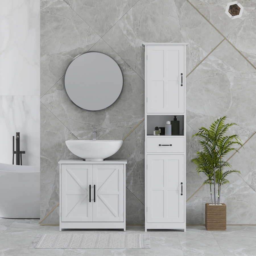Image 994698_ALTMORE8.jpg, Product 994-698 / Price $92.14, HOMCOM Pedestal Sink Storage Cabinet, Bathroom Sink Cabinet, White from HOMCOM on TSC.ca's Home & Garden department