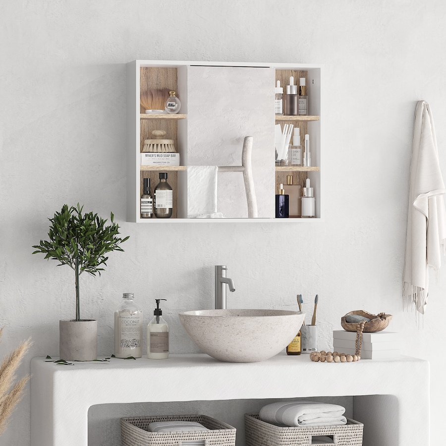 Image 994700_ALTMORE1.jpg, Product 994-700 / Price $69.99, HOMCOM Wall Mounted Bathroom Storage Cabinet with Mirrored Door, Shelf from HOMCOM on TSC.ca's Home & Garden department