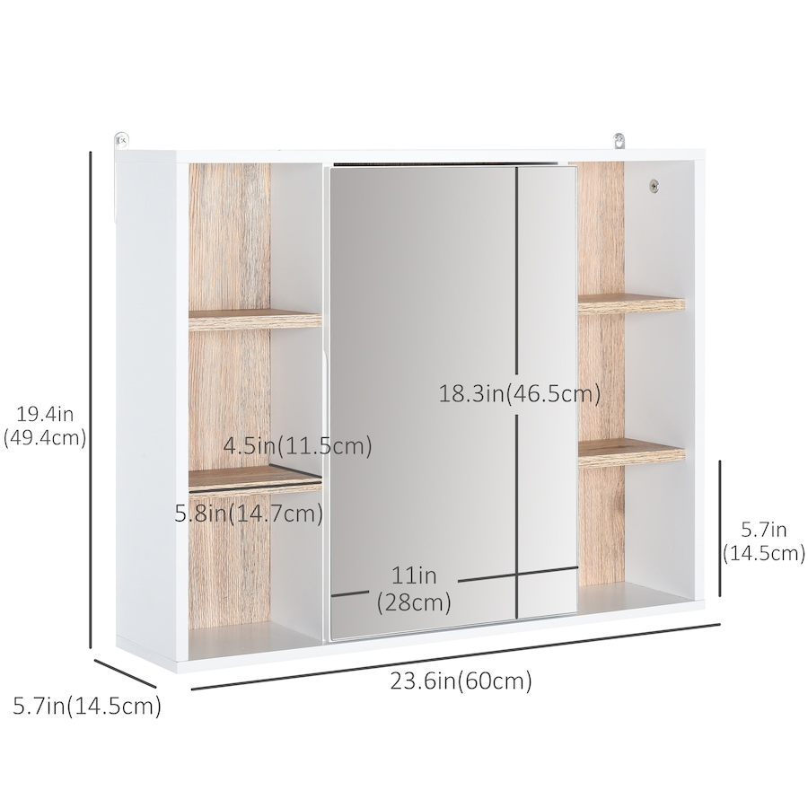 Image 994700_ALTMORE2.jpg, Product 994-700 / Price $69.99, HOMCOM Wall Mounted Bathroom Storage Cabinet with Mirrored Door, Shelf from HOMCOM on TSC.ca's Home & Garden department