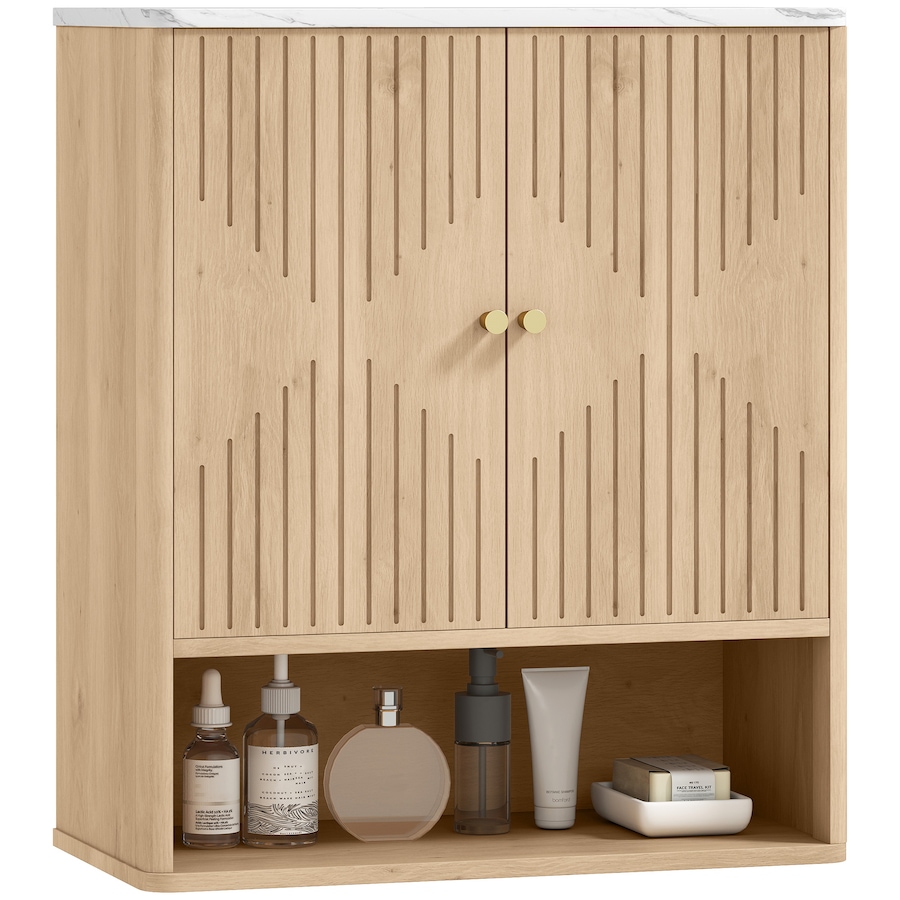 Image 994709.jpg, Product 994-709 / Price $89.99, HOMCOM Bathroom Wall Cabinet, Wall-Mounted Medicine Cabinet, Oak from HOMCOM on TSC.ca's Home & Garden department