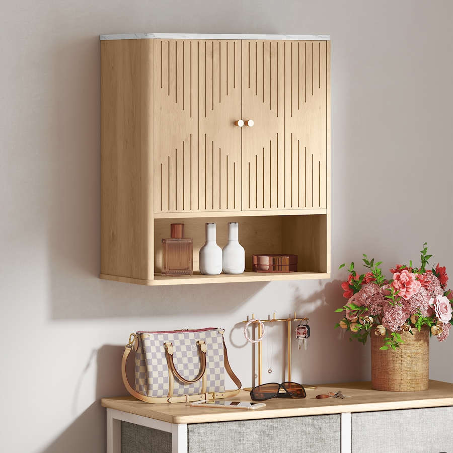 Image 994709_ALTMORE10.jpg, Product 994-709 / Price $89.99, HOMCOM Bathroom Wall Cabinet, Wall-Mounted Medicine Cabinet, Oak from HOMCOM on TSC.ca's Home & Garden department