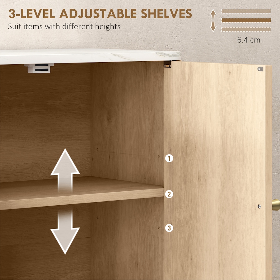 Image 994709_ALTMORE4.jpg, Product 994-709 / Price $89.99, HOMCOM Bathroom Wall Cabinet, Wall-Mounted Medicine Cabinet, Oak from HOMCOM on TSC.ca's Home & Garden department