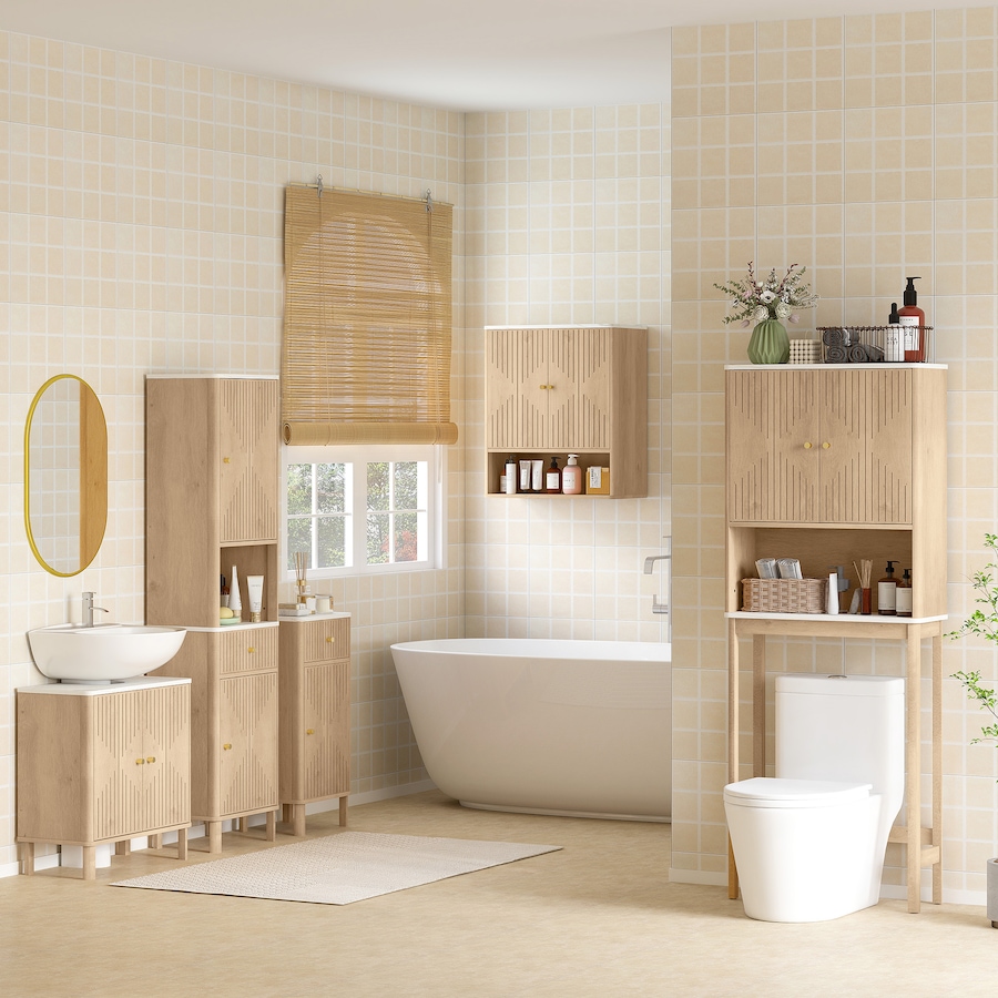 Image 994709_ALTMORE7.jpg, Product 994-709 / Price $89.99, HOMCOM Bathroom Wall Cabinet, Wall-Mounted Medicine Cabinet, Oak from HOMCOM on TSC.ca's Home & Garden department