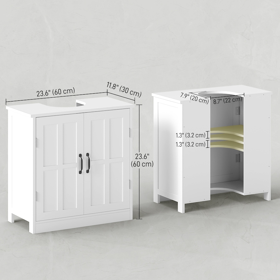 Image 994719_ALTMORE2.jpg, Product 994-719 / Price $94.99, kleankin Bathroom Vanity Sink Cabinet, Pedestal Sink Cabinet with Shelf from Kleankin on TSC.ca's Home & Garden department