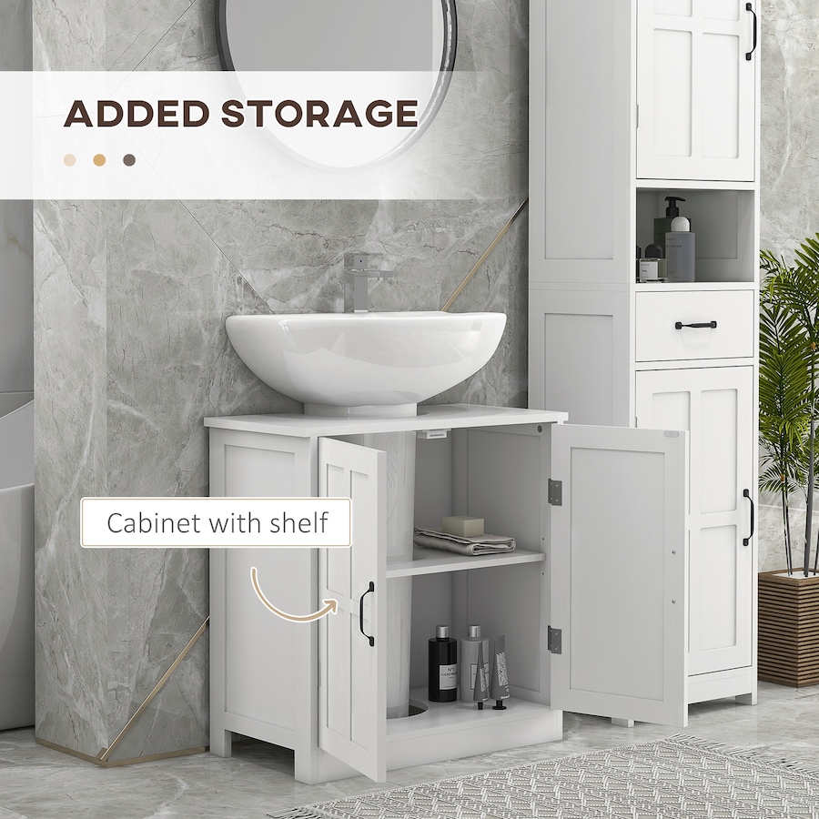 Image 994719_ALTMORE4.jpg, Product 994-719 / Price $94.99, kleankin Bathroom Vanity Sink Cabinet, Pedestal Sink Cabinet with Shelf from Kleankin on TSC.ca's Home & Garden department