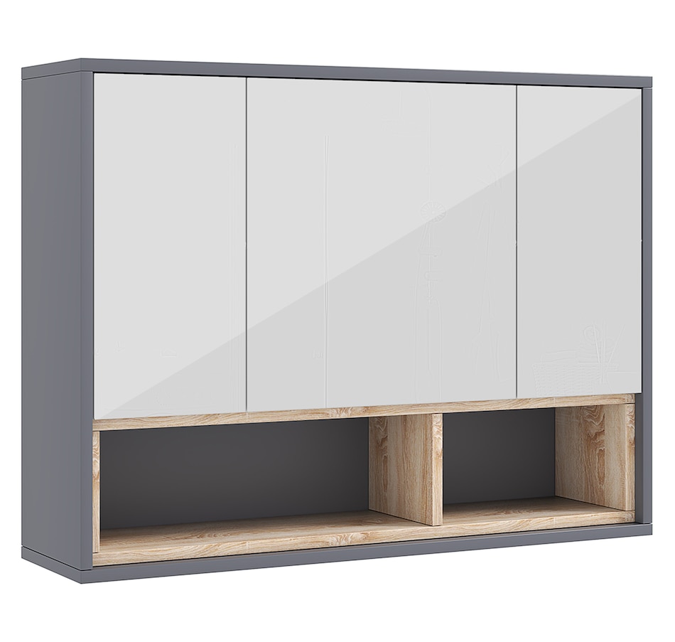 Image 994720.jpg, Product 994-720 / Price $129.99, HOMCOM Wall Mounted Bathroom Medicine Cabinet with Mirror, Grey from HOMCOM on TSC.ca's Home & Garden department