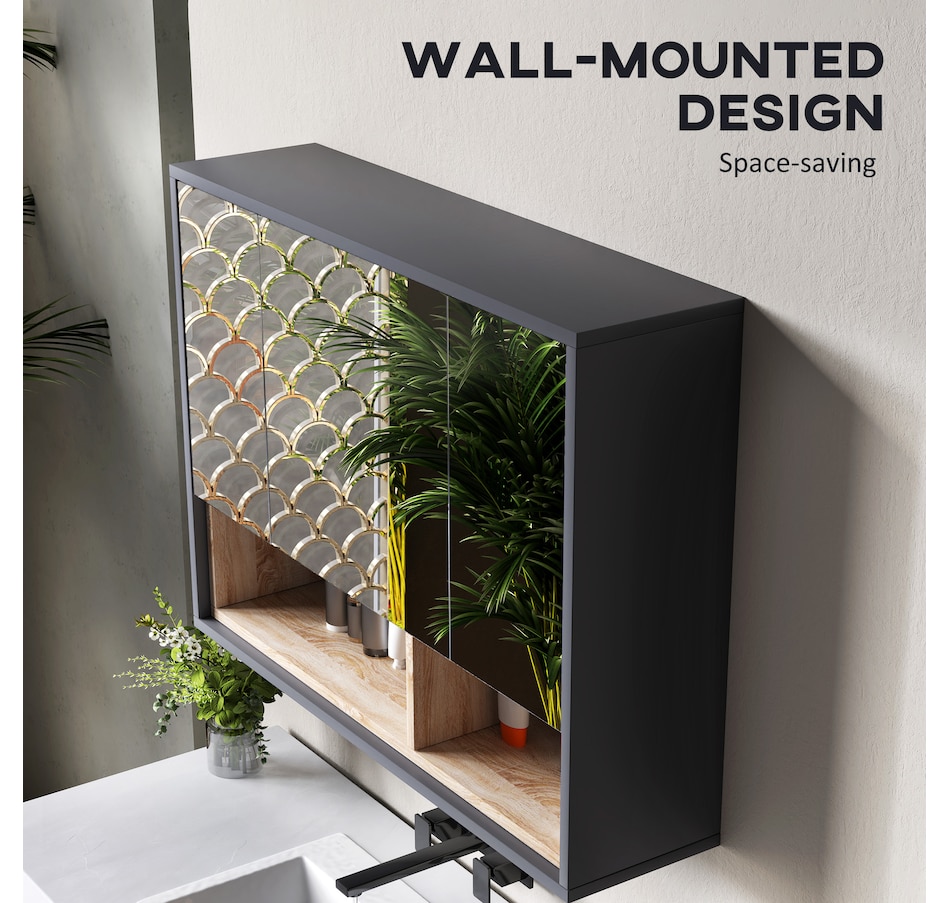 Image 994720_ALTMORE5.jpg, Product 994-720 / Price $129.99, HOMCOM Wall Mounted Bathroom Medicine Cabinet with Mirror, Grey from HOMCOM on TSC.ca's Home & Garden department