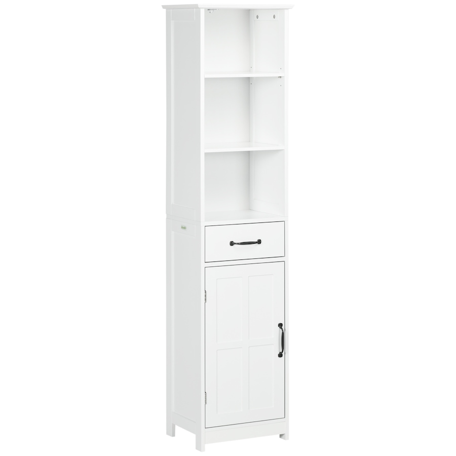 Image 994723.jpg, Product 994-723 / Price $116.99, kleankin Bathroom Storage Cabinet Linen Tower with 3 Open Shelves White from Kleankin on TSC.ca's Home & Garden department