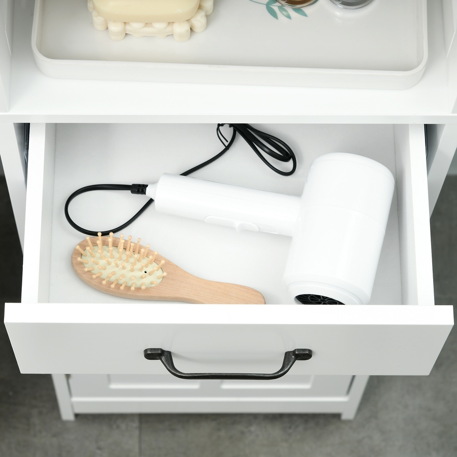 Image 994723_ALTMORE8.jpg, Product 994-723 / Price $116.99, kleankin Bathroom Storage Cabinet Linen Tower with 3 Open Shelves White from Kleankin on TSC.ca's Home & Garden department