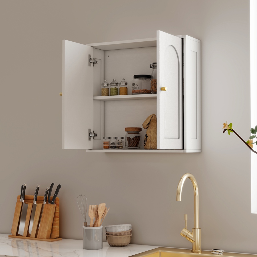 Image 994726_ALTMORE15.jpg, Product 994-726 / Price $79.99, HOMCOM Bathroom Wall Cabinet, Modern Medicine Cabinet with 2 Doors, White from HOMCOM on TSC.ca's Home & Garden department