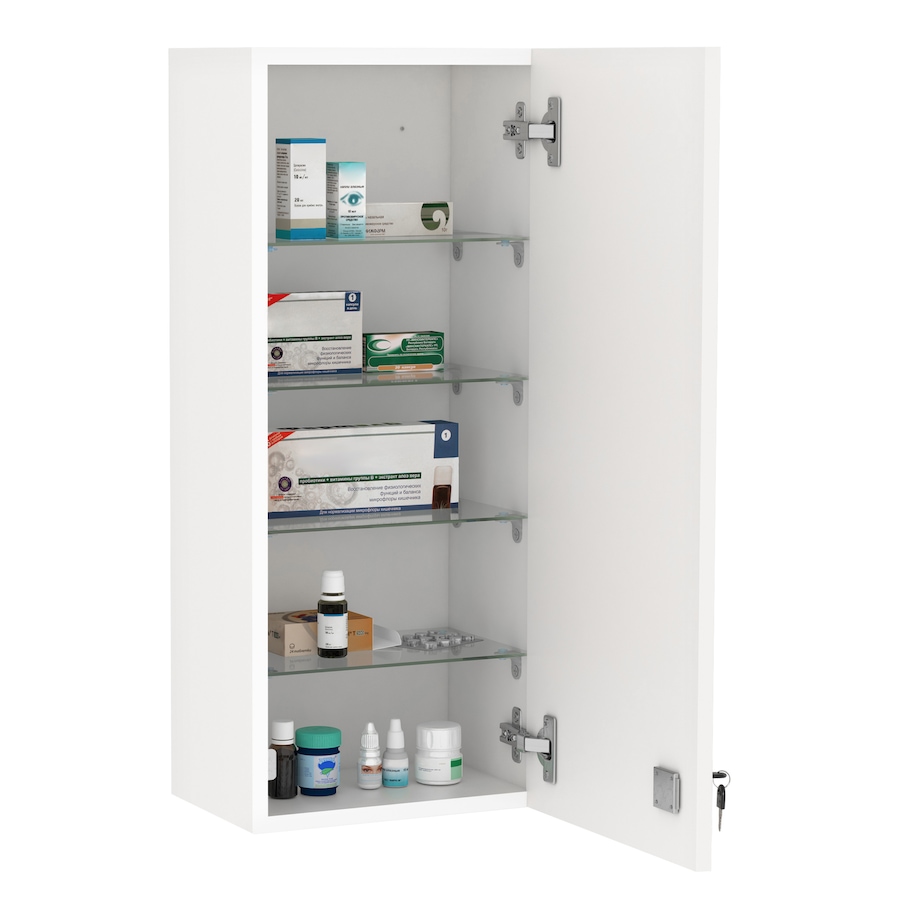 Image 994732.jpg, Product 994-732 / Price $89.99, kleankin Wall Mounted Lockable Medicine Cabinet with 5 Shelves from Kleankin on TSC.ca's Home & Garden department
