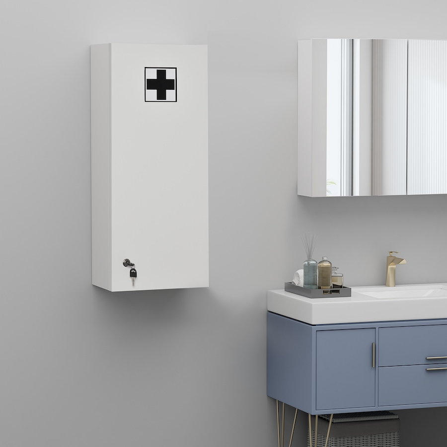 Image 994732_ALTMORE1.jpg, Product 994-732 / Price $89.99, kleankin Wall Mounted Lockable Medicine Cabinet with 5 Shelves from Kleankin on TSC.ca's Home & Garden department