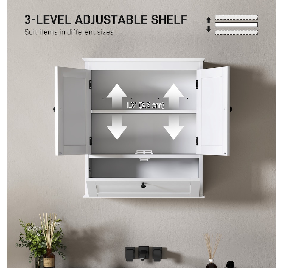 Image 994739_ALTMORE4.jpg, Product 994-739 / Price $89.99, HOMCOM Medicine Cabinet Bathroom Wall Cabinet with Adjustable Shelf, White from HOMCOM on TSC.ca's Home & Garden department