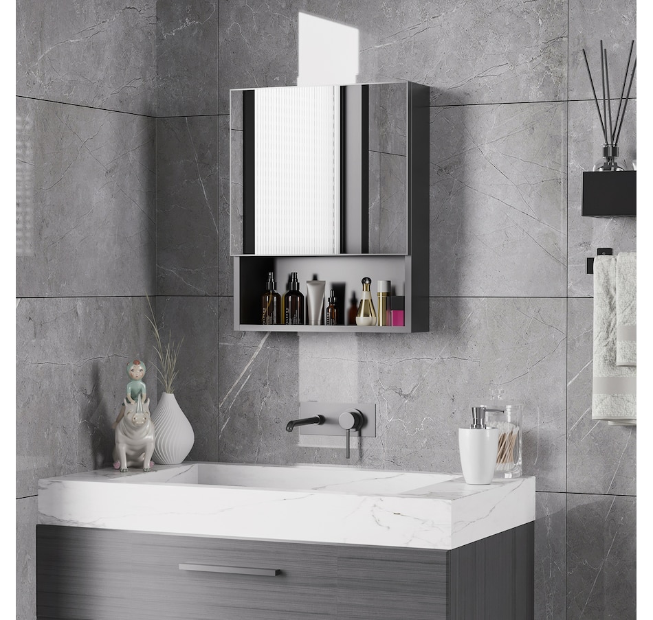 Image 994742_ALTMORE1.jpg, Product 994-742 / Price $114.99, kleankin Bathroom Cabinet Wall Mounted Mirror Cabinet with Storage Shelves from Kleankin on TSC.ca's Home & Garden department