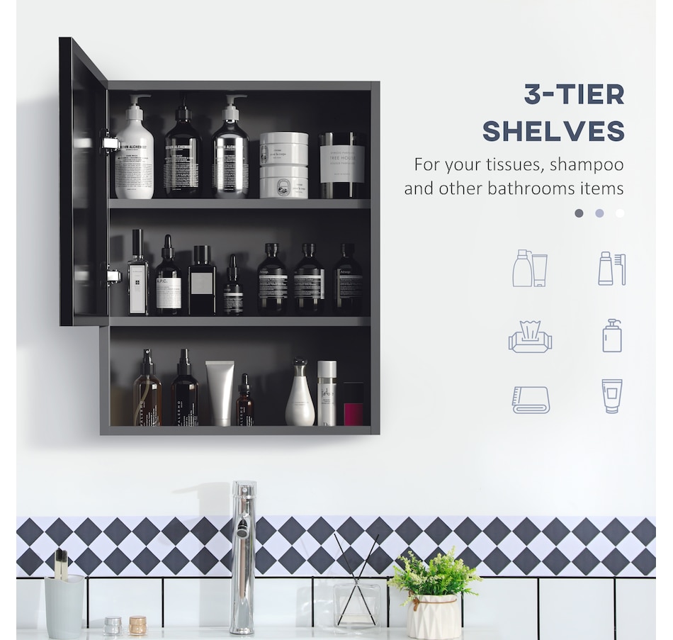 Image 994742_ALTMORE3.jpg, Product 994-742 / Price $114.99, kleankin Bathroom Cabinet Wall Mounted Mirror Cabinet with Storage Shelves from Kleankin on TSC.ca's Home & Garden department