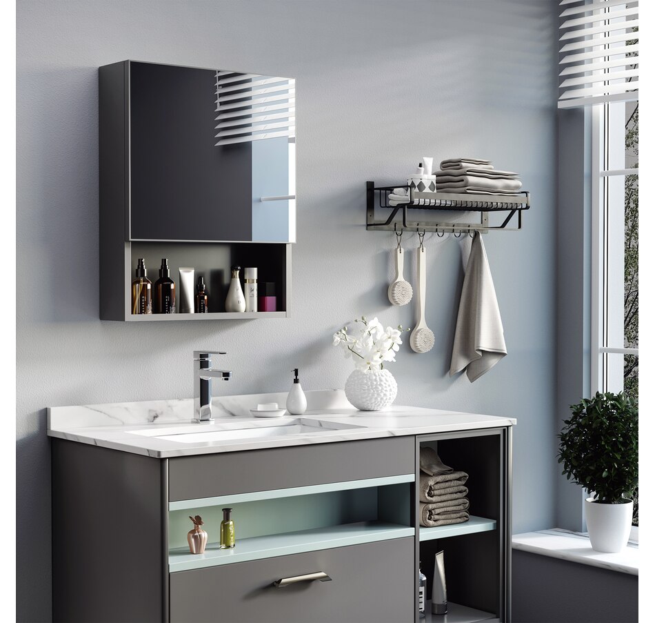 Image 994742_ALTMORE6.jpg, Product 994-742 / Price $114.99, kleankin Bathroom Cabinet Wall Mounted Mirror Cabinet with Storage Shelves from Kleankin on TSC.ca's Home & Garden department