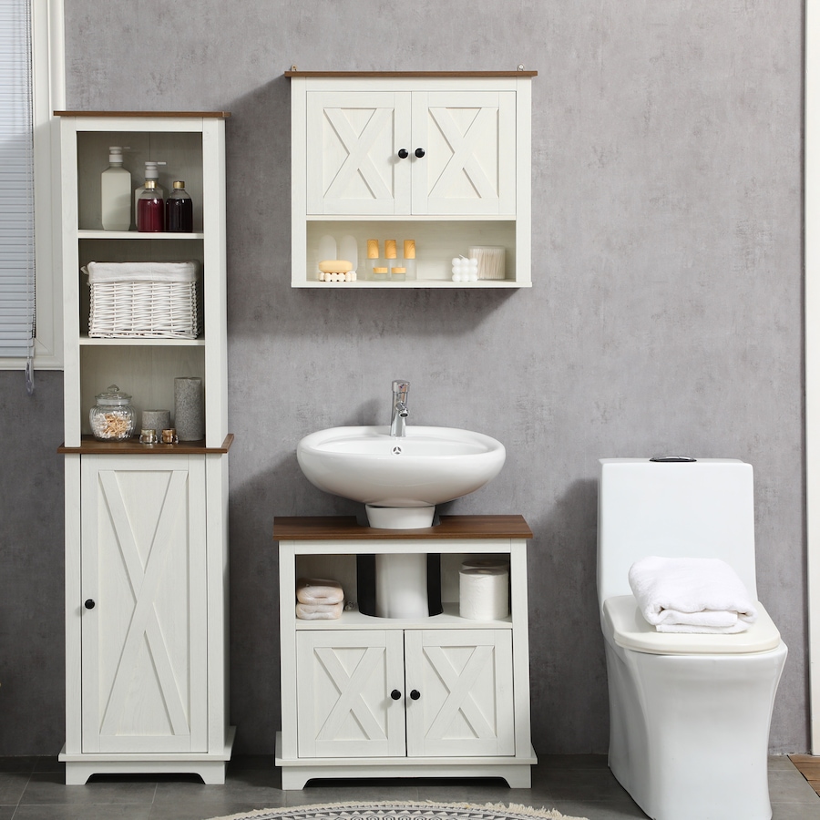 Image 994752_ALTMORE1.jpg, Product 994-752 / Price $94.99, kleankin Farmhouse Bathroom Vanity Cabinet, Pedestal Sink Storage Cabinet from Kleankin on TSC.ca's Home & Garden department