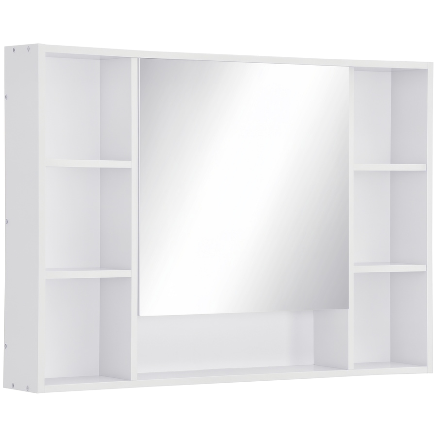 Image 994760.jpg, Product 994-760 / Price $134.99, kleankin Bathroom Cabinet Wall Mount Storage Organizer Mirror Shelves White from Kleankin on TSC.ca's Home & Garden department
