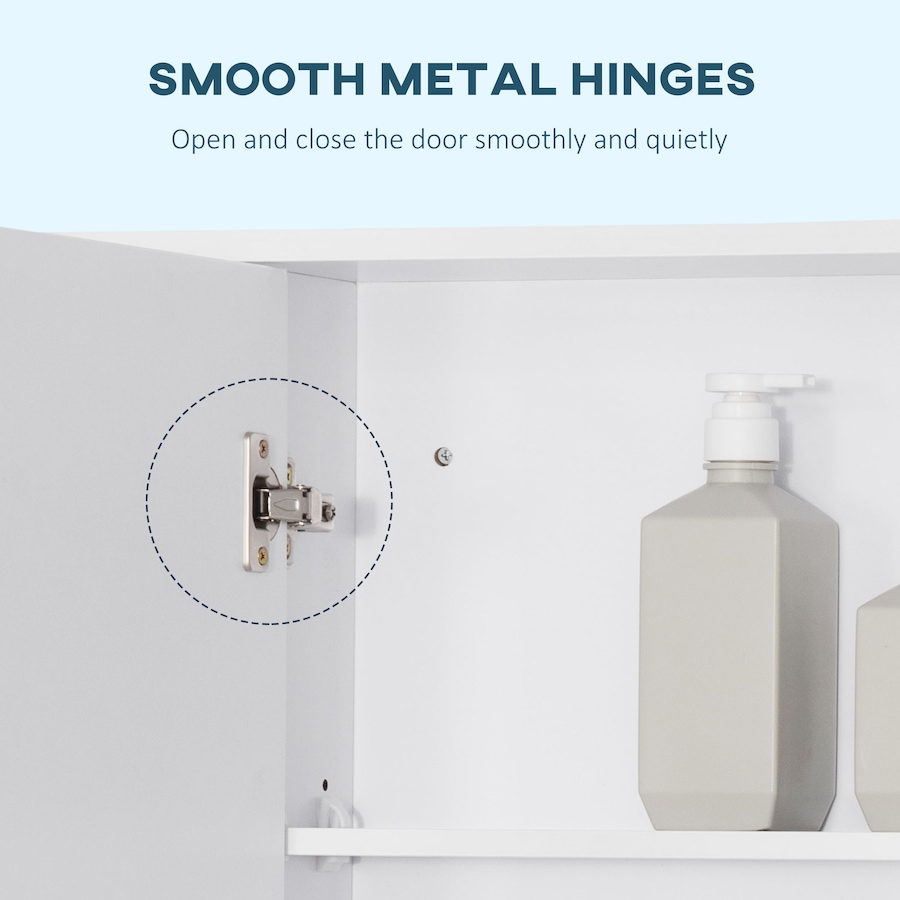 Image 994760_ALTMORE4.jpg, Product 994-760 / Price $134.99, kleankin Bathroom Cabinet Wall Mount Storage Organizer Mirror Shelves White from Kleankin on TSC.ca's Home & Garden department