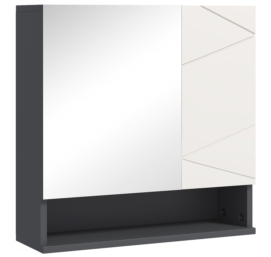 Image 994762.jpg, Product 994-762 / Price $74.99, kleankin Medicine Cabinet with Shelf, Bathroom Mirror Cabinet, Light Grey from Kleankin on TSC.ca's Home & Garden department