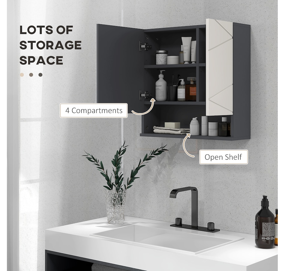 Image 994762_ALTMORE3.jpg, Product 994-762 / Price $74.99, kleankin Medicine Cabinet with Shelf, Bathroom Mirror Cabinet, Light Grey from Kleankin on TSC.ca's Home & Garden department