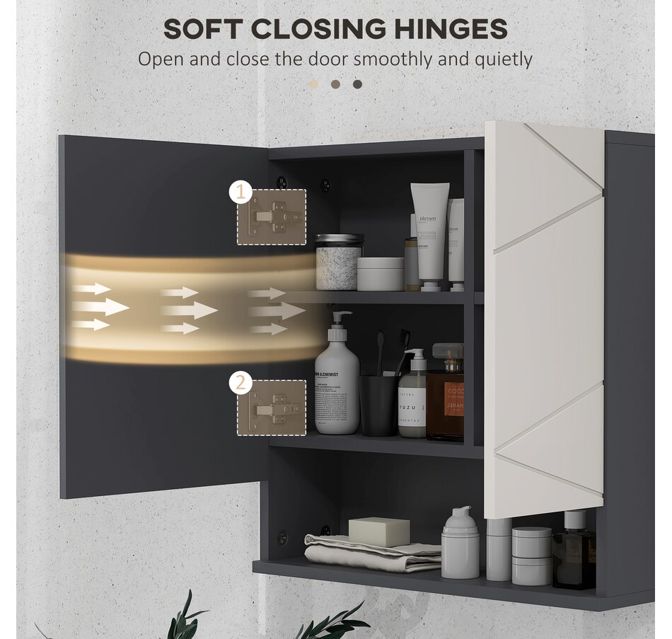 Image 994762_ALTMORE6.jpg, Product 994-762 / Price $74.99, kleankin Medicine Cabinet with Shelf, Bathroom Mirror Cabinet, Light Grey from Kleankin on TSC.ca's Home & Garden department