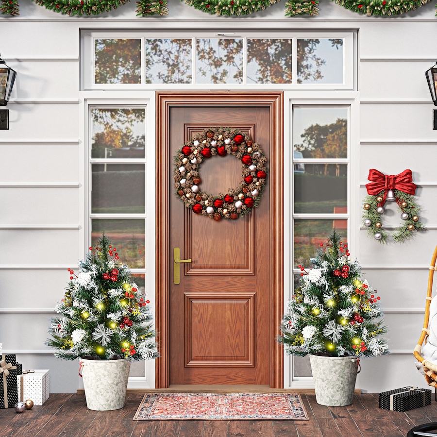 Image 994769_ALTMORE1.jpg, Product 994-769 / Price $59.99, HOMCOM 2 pcs. 2 ft. Artificial Christmas Tree with LED light from HOMCOM on TSC.ca's Home & Garden department